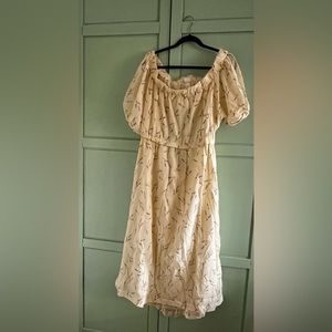 Off the shoulder backless sundress